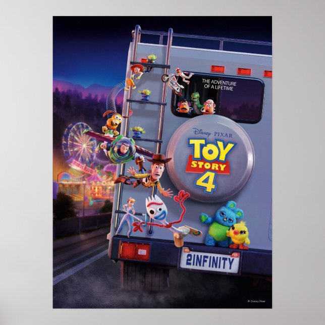 Toy Story 4 | Poster Théâtral Toys Riding RV (Devant)