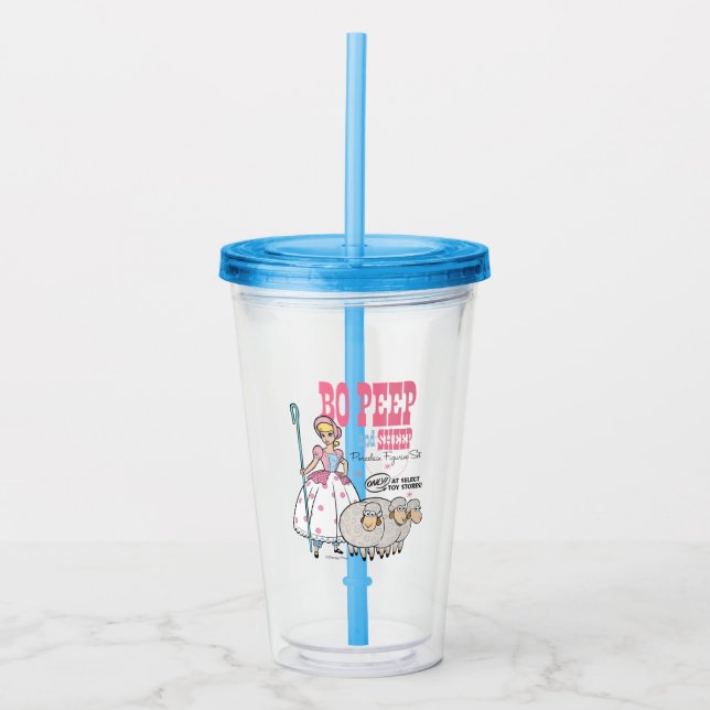 Toy Story 4 | Retro Bo Peep Figure Set Ad Acrylic Tumbler (Front)