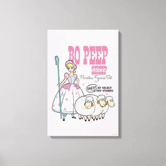 Toy Story 4 | Retro Bo Peep Figure Set Ad Canvas Print (Front)