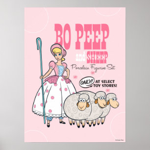 Toy Story 4   Retro Bo Peep Figure Set Ad Poster