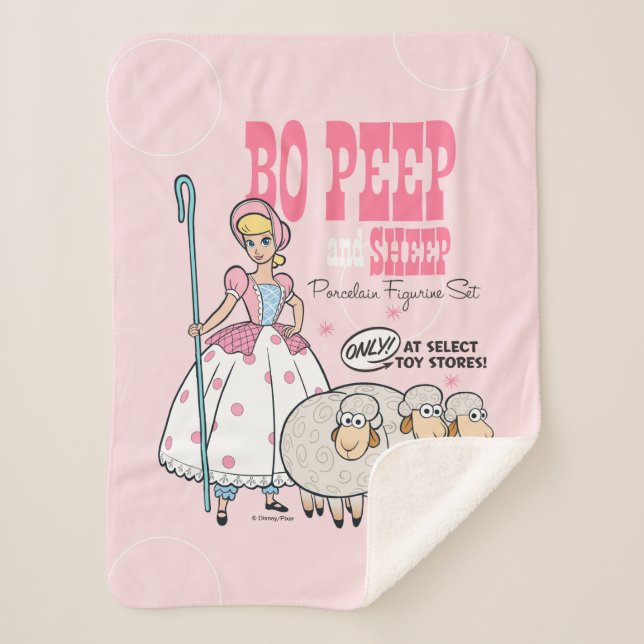 Toy Story 4 | Retro Bo Peep Figure Set Ad Sherpa Blanket (Front)