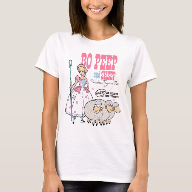 Toy Story 4 | Retro Bo Peep Figure Set Ad T-Shirt (Front)