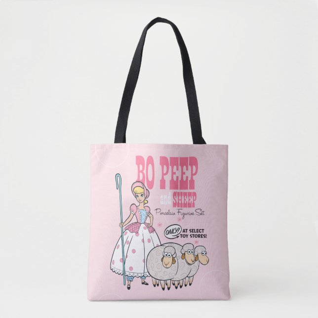 Toy Story 4 | Retro Bo Peep Figure Set Ad Tote Bag (Front)