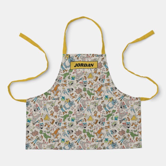 Toy Story 4 | Retro Character Toss Pattern Apron (Front)