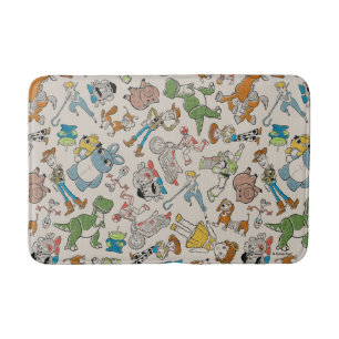 Toy Story 4   Retro Character Toss Pattern Bath Mat