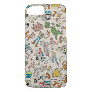 Toy Story 4   Retro Character Toss Pattern Case-Mate iPhone Case