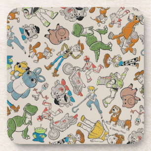 Toy Story 4   Retro Character Toss Pattern Coaster