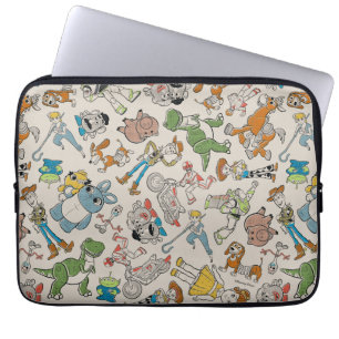 Toy Story 4 Retro Character Toss Pattern Laptop Sleeve