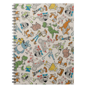 Toy Story 4   Retro Character Toss Pattern Notebook