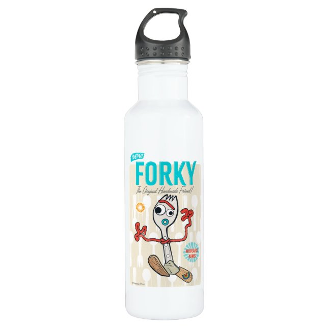 Toy Story 4 | Retro Forky Toy Ad 710 Ml Water Bottle (Front)