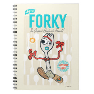 Toy Story 4   Retro Forky Toy Ad Notebook