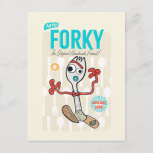 Toy Story 4   Retro Forky Toy Ad Postcard