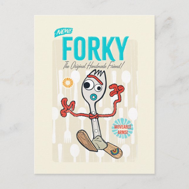 Toy Story 4 | Retro Forky Toy Ad Postcard (Front)