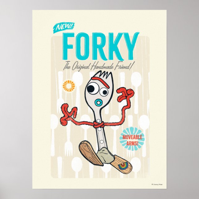 Toy Story 4 | Retro Forky Toy Ad Poster (Front)
