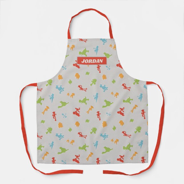 Toy Story 4 | Retro Toy Shape Toss Pattern Apron (Front)