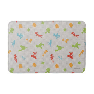 Toy Story 4   Retro Toy Shape Toss Pattern Bath Mat