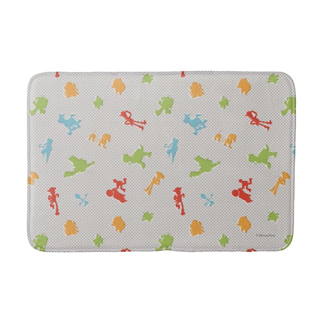 Toy Story 4 | Retro Toy Shape Toss Pattern Bath Mat (Front)
