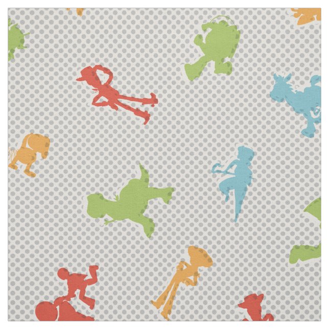 Toy Story 4 | Retro Toy Shape Toss Pattern Fabric (Swatch)