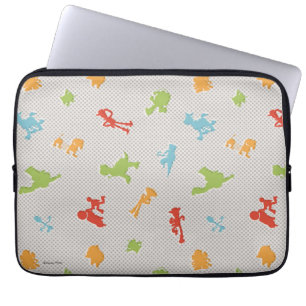 Toy Story 4   Retro Toy Shape Toss Pattern Laptop Sleeve