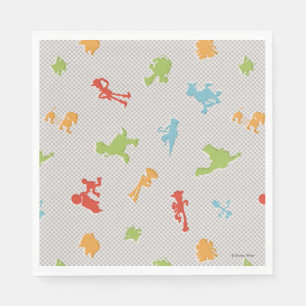 Toy Story 4   Retro Toy Shape Toss Pattern Napkin