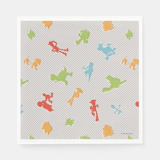 Toy Story 4 | Retro Toy Shape Toss Pattern Napkin (Front)