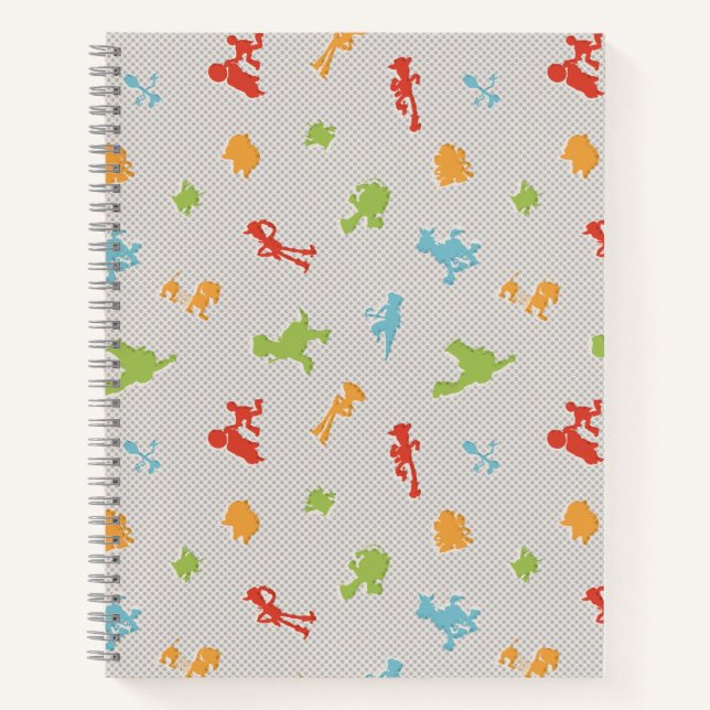 Toy Story 4 | Retro Toy Shape Toss Pattern Notebook (Front)