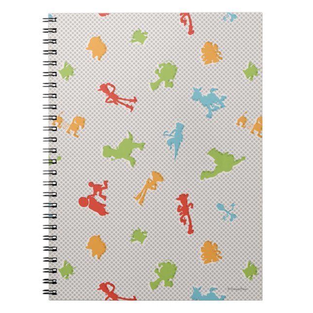Toy Story 4 | Retro Toy Shape Toss Pattern Notebook (Front)