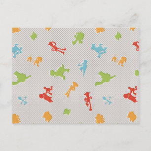 Toy Story 4   Retro Toy Shape Toss Pattern Postcard