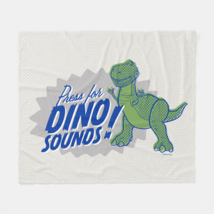 Toy Story 4   Rex "Press For Dino Sounds" Fleece Blanket