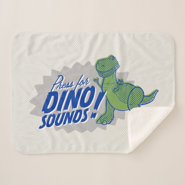 Toy Story 4 | Rex "Press For Dino Sounds" Sherpa Blanket (Front (Horizontal))