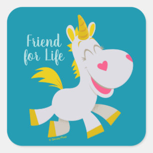 Toy Story 4 Smiling Buttercup Illustration Square Sticker
