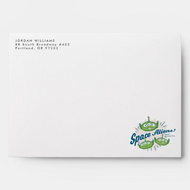 Toy Story 4 | "Space Aliens" Retro Graphic Envelope (Front)