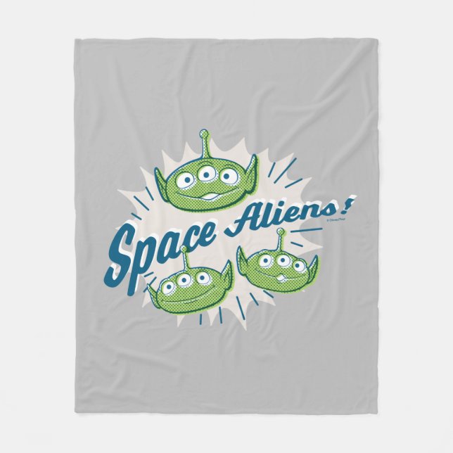 Toy Story 4 | "Space Aliens" Retro Graphic Fleece Blanket (Front)