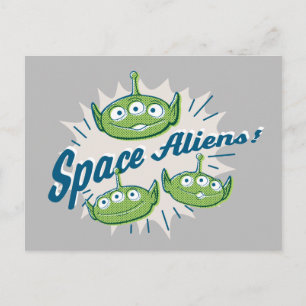 Toy Story 4   "Space Aliens" Retro Graphic Postcard