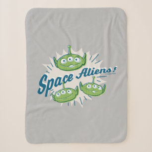 Toy Story 4   "Space Aliens" Retro Graphic Sherpa Blanket