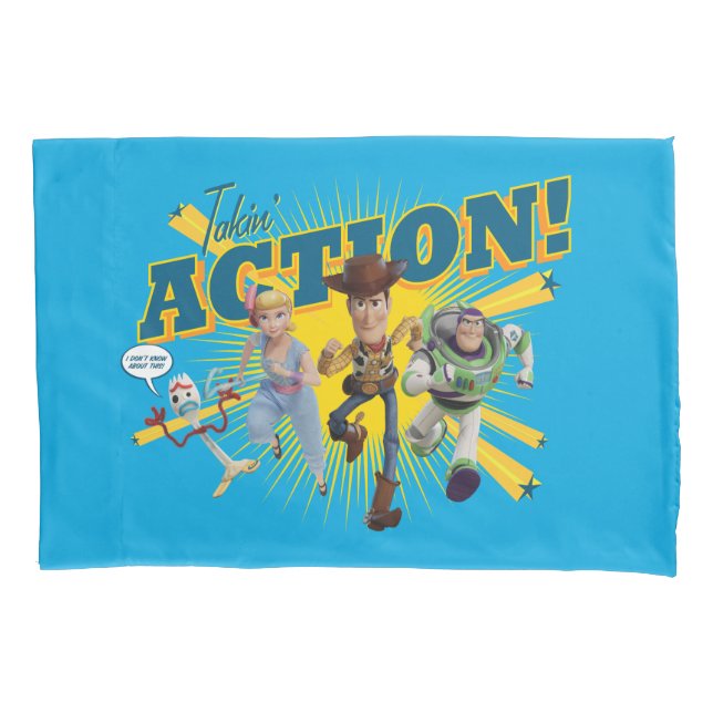 Toy Story 4 | "Takin' Action!" Group Art Pillowcase (Front)
