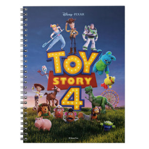Toy Story 4   Toys On Field Theatrical Poster Notebook