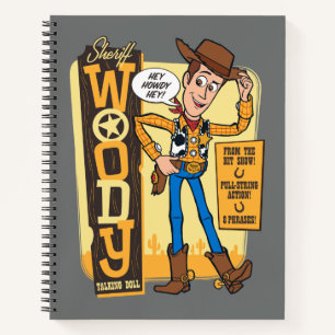 Toy Story 4   Vintage Sheriff Woody Doll Ad Notebook