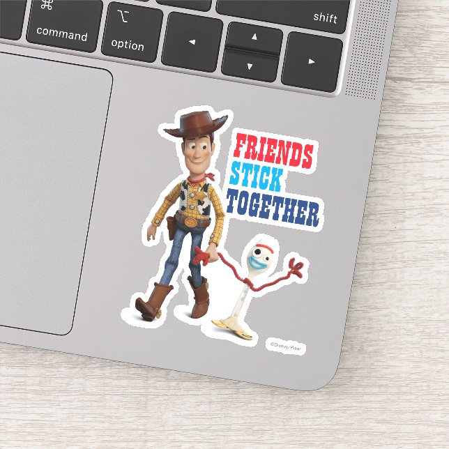 Toy Story 4 | Woody & Forky Walking Together (Detail)