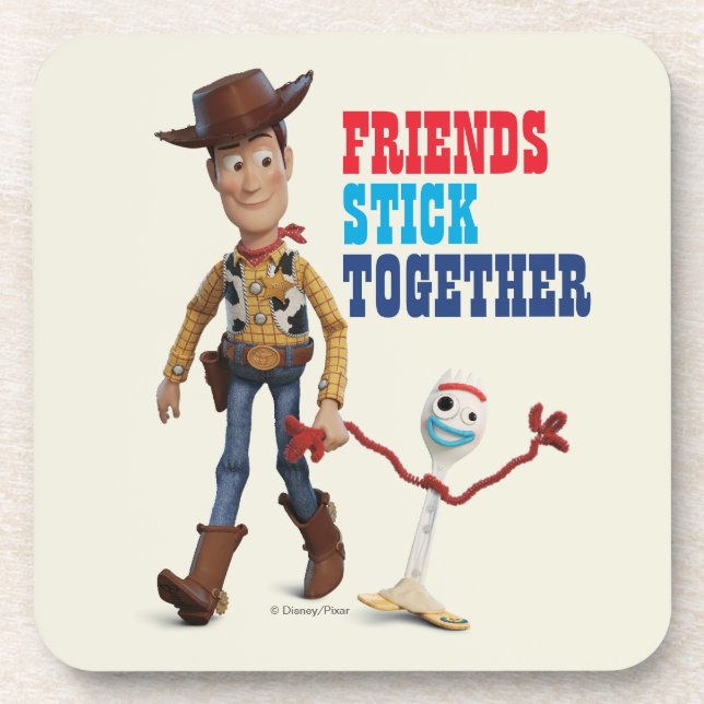 Toy Story 4 | Woody & Forky Walking Together Coaster (Front)