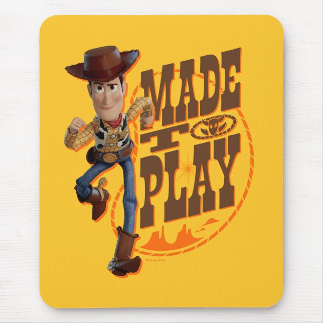 Toy Story 4 | Woody "Made To Play" Mouse Pad (Front)