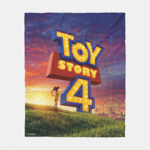 Toy Story 4   Woody On Field Theatrical Poster Fleece Blanket
