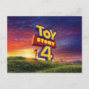 Toy Story 4 Woody On Field Theatrical Poster Postcard
