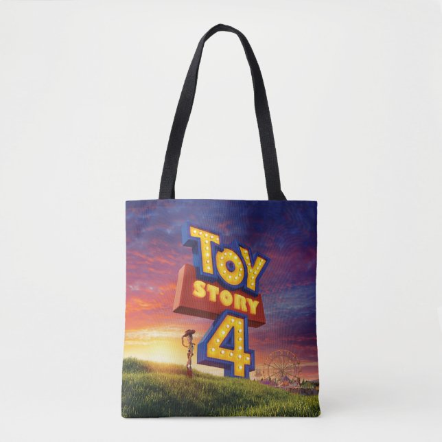 Toy Story 4 | Woody On Field Theatrical Poster Tote Bag (Front)