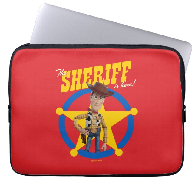Toy Story 4 | Woody "The Sheriff Is Here" Laptop Sleeve (Front)