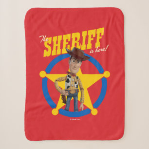 Toy Story 4   Woody "The Sheriff Is Here" Sherpa Blanket