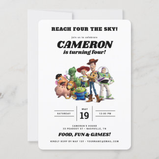 Toy Story 4th Birthday | Reach Four the Sky Invitation