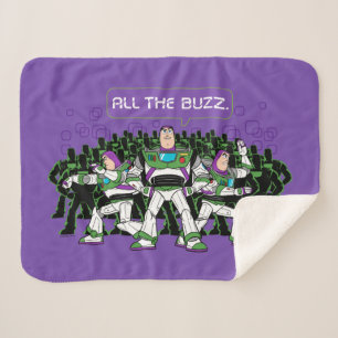 Toy Story 5   All The Buzz Lightyear Sherpa Blanket