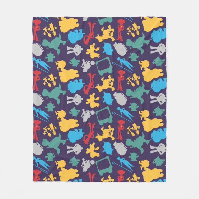 Toy Story 5 | Character Silhouette Pattern Fleece Blanket (Front)