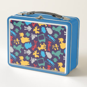 Toy Story 5   Character Silhouette Pattern Metal Lunch Box
